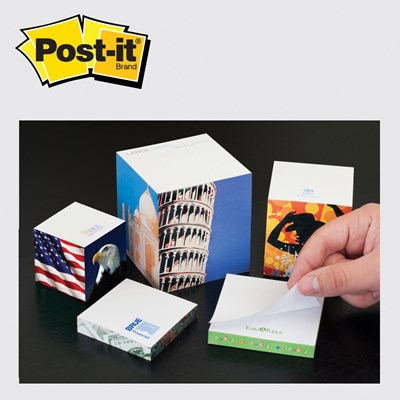 Post-it® Notes Cubes - 2¾" x 2¾" x 1 3/8" | Shop | Custom Printed Post ...